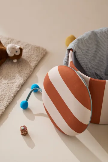 Säilytystilallinen sylinterimallinen rahijakkara - Ruskea, Ø40×30,5 cm - Kid's Concept