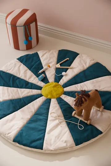 Sirkus leikkimatto - Sinivihreä, Ø112×2 cm - Kid's Concept