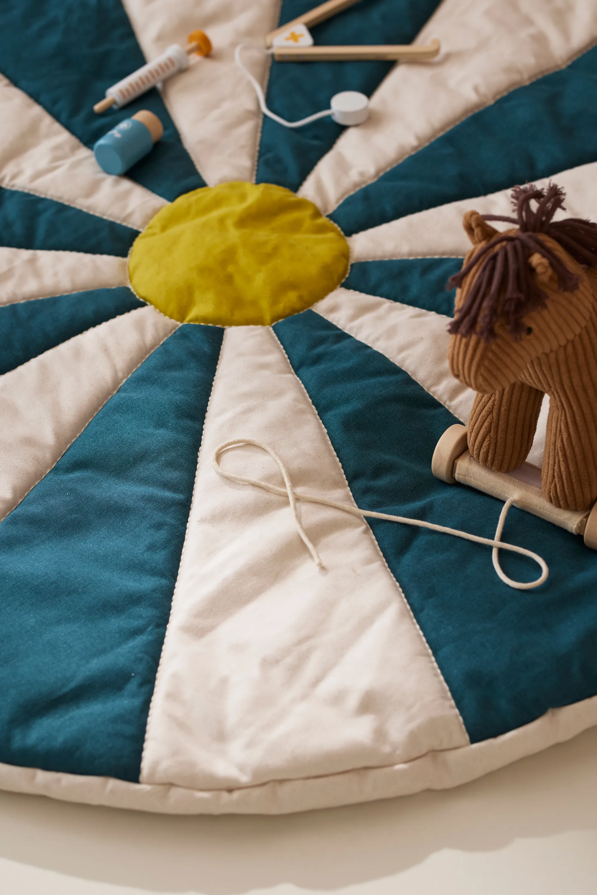 Sirkus leikkimatto, Sinivihreä, Ø112×2 cm Kid's Concept