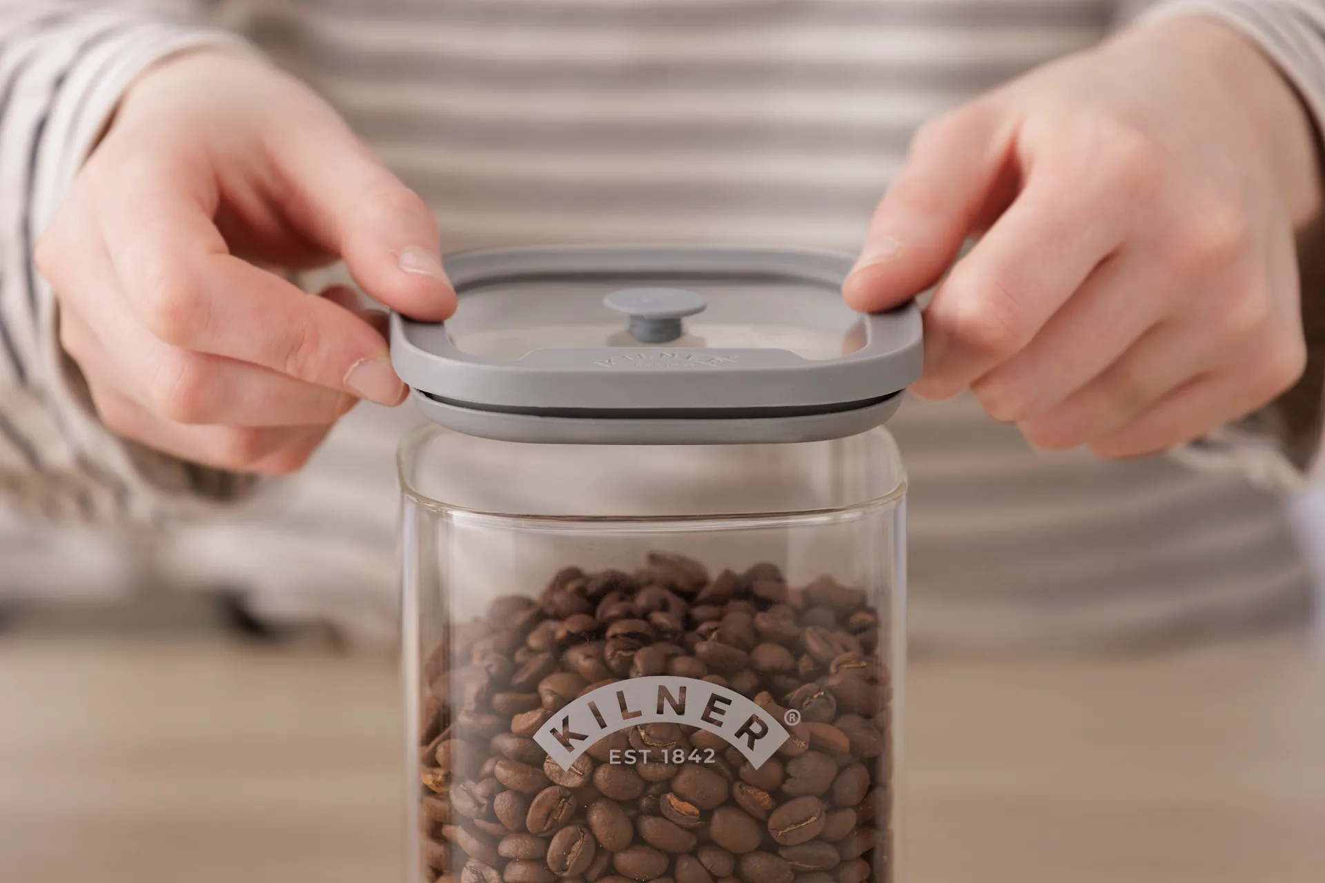Kilner FRESH säilytyspurkki, Kirkas harmaa, 3,5 l Kilner