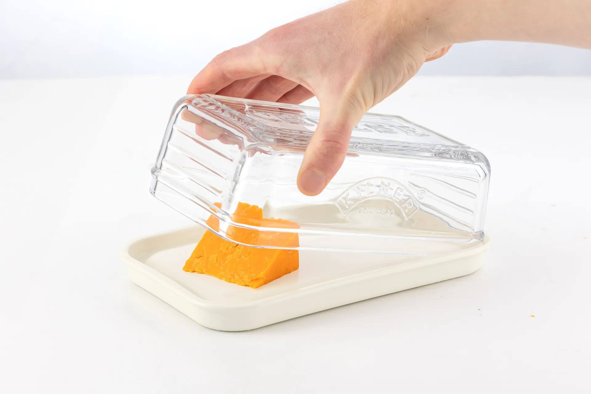 Kilner juustosäilytys, Kirkas valkoinen Kilner