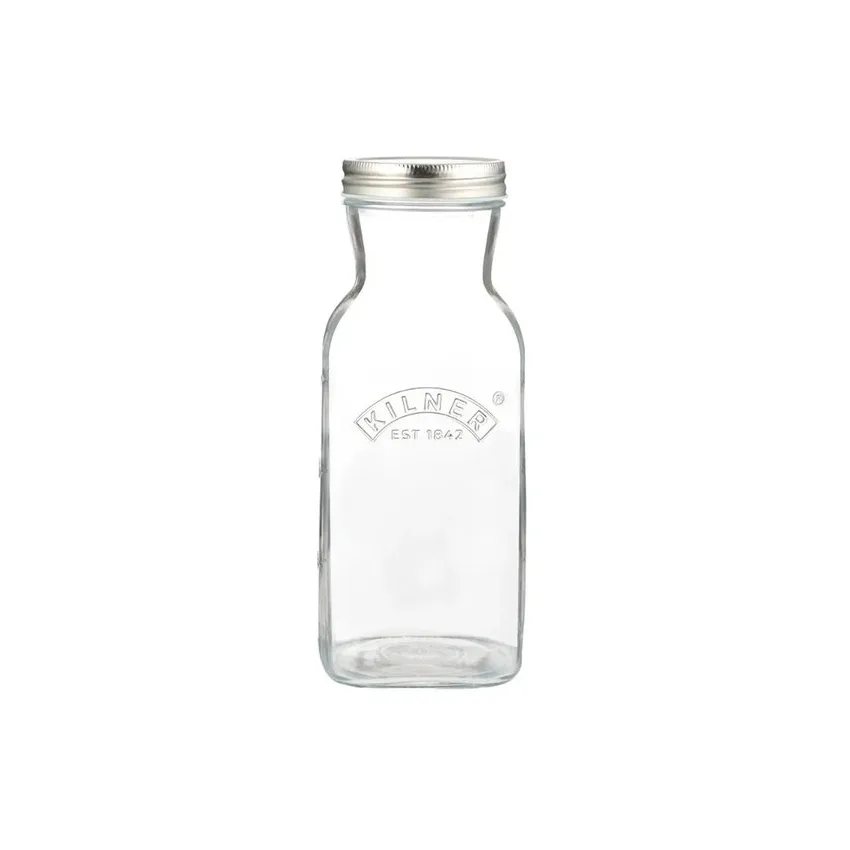 Kilner mehu- ja kastikepullo, Kirkas ruostumaton teräs, 1 l Kilner
