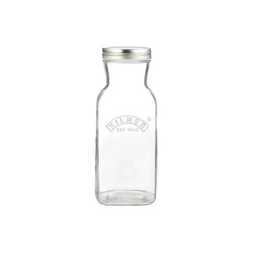 Kilner mehu- ja kastikepullo - Kirkas ruostumaton teräs, 1 l - Kilner