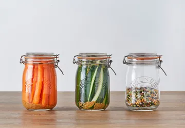Kilner pyöreä purkki salpalla - Kirkas, 1 l - Kilner