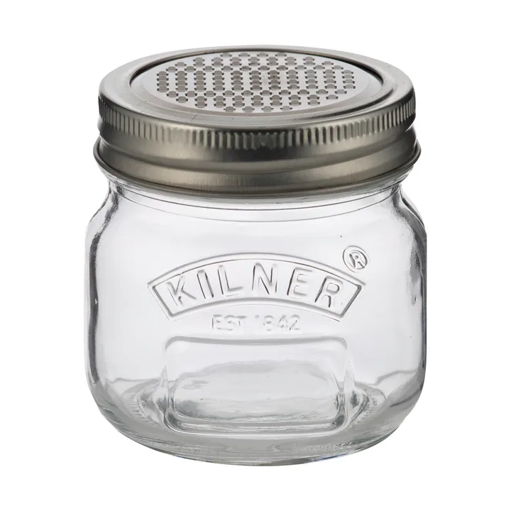 Kilner säilytyspurkki raastokannella - Hopea kirkas, 250 ml - Kilner