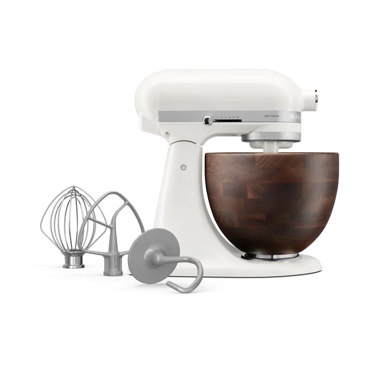 Artisan 5KSM156-keittiökone puukulholla 4,7 l - Porcelain white-walnut - KitchenAid