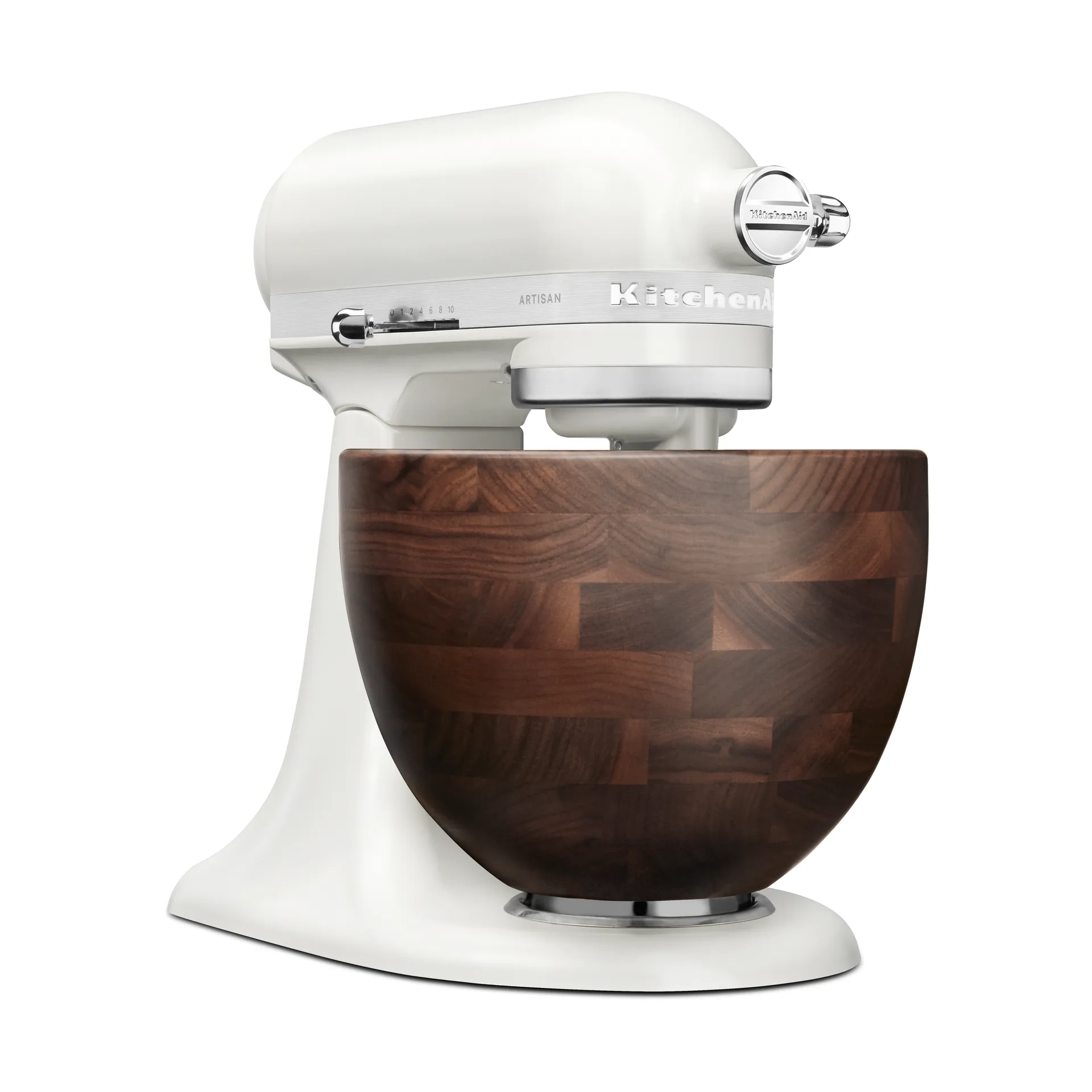 Artisan 5KSM156-keittiökone puukulholla 4,7 l, Porcelain white-walnut KitchenAid