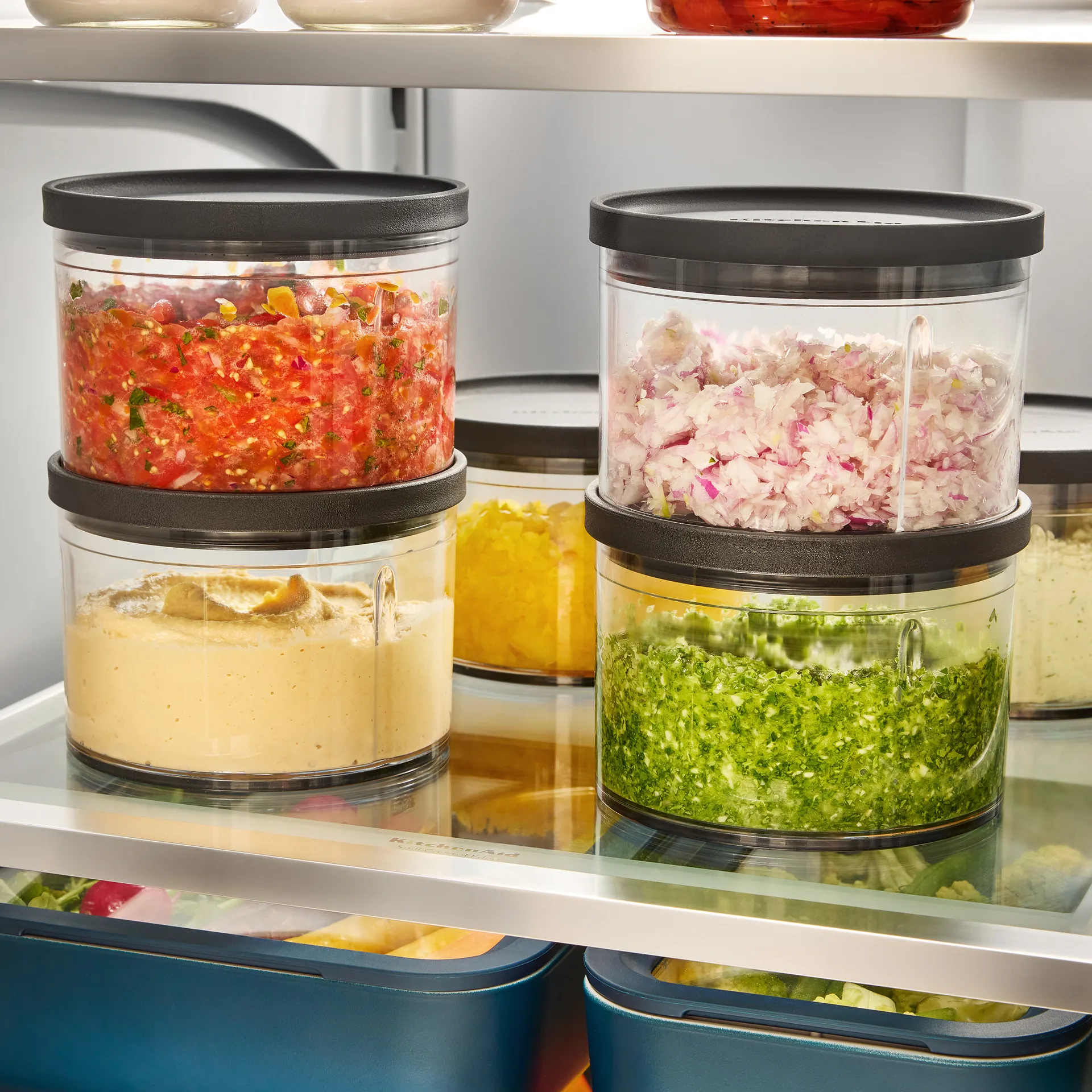 KitchenAid Go top down chopper kulho 2-pack, Läpinäkyvä KitchenAid