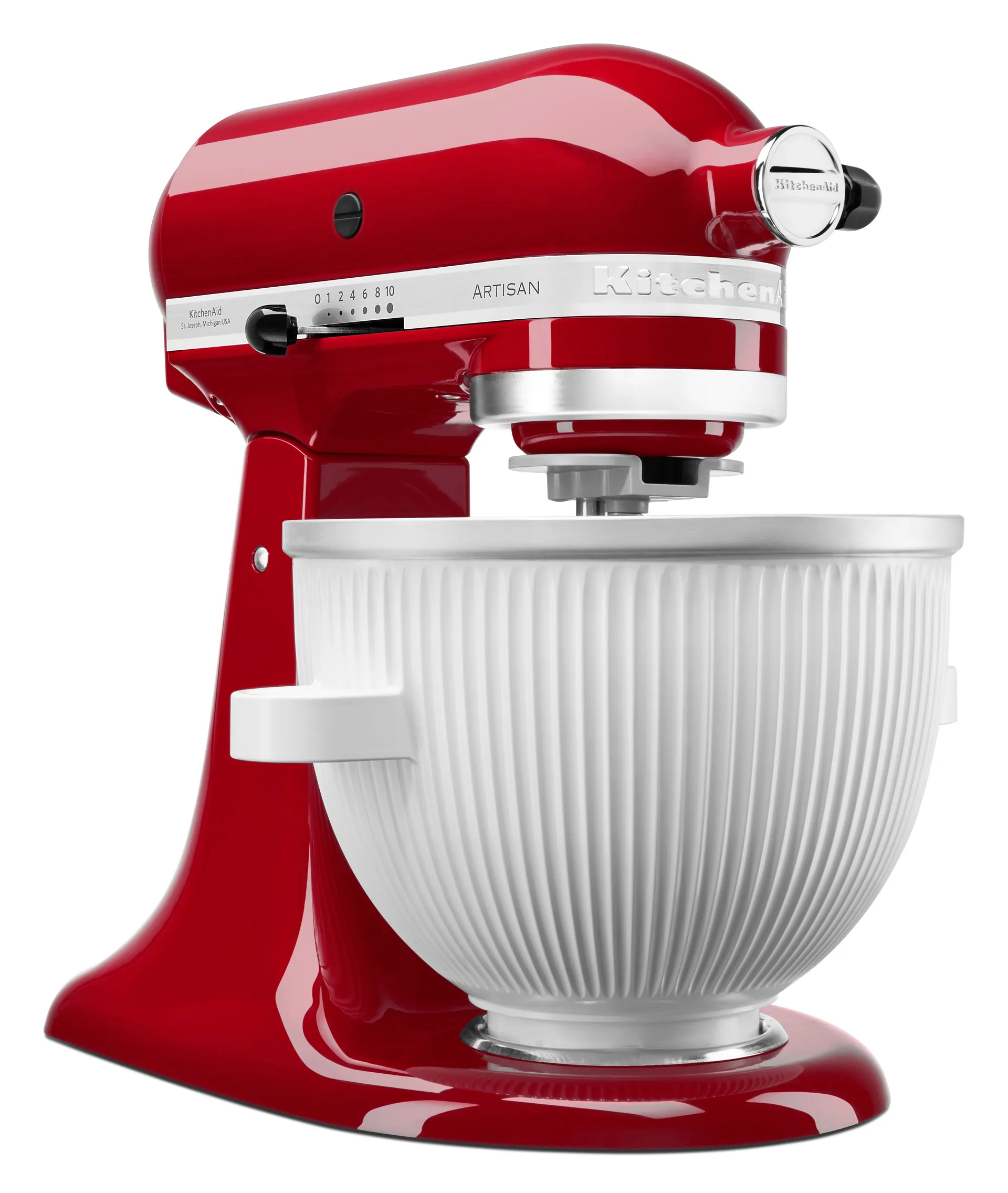 KitchenAid jäätelökone 1,9 L keittiökoneeseen, White KitchenAid