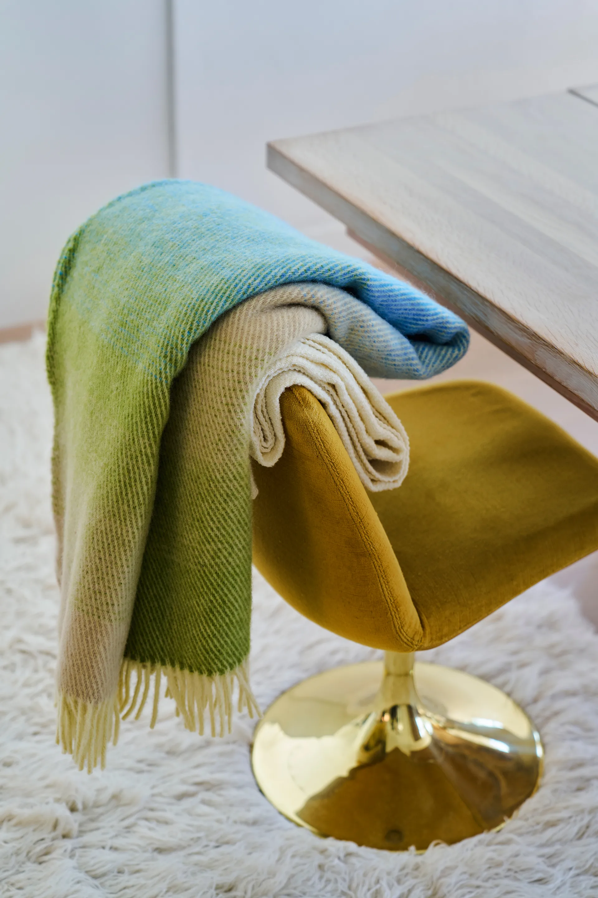 Aurora villahuopa 130x200 cm, Pastellinen unelma Klippan Yllefabrik