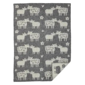 Bää lastenhuopa villa - harmaa - Klippan Yllefabrik