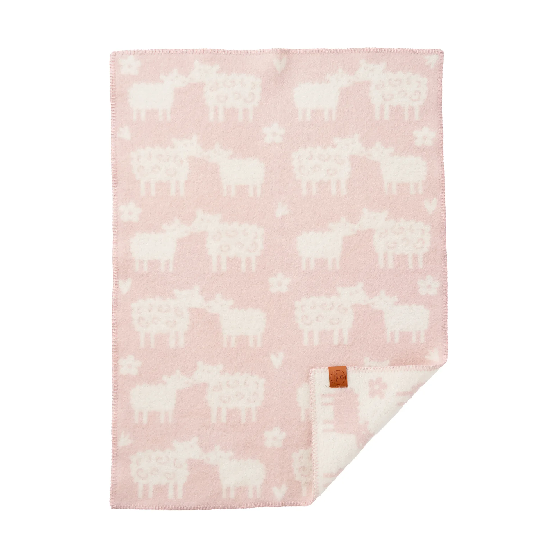 Bää lastenhuopa villa, Soft pink, 65x90 cm Klippan Yllefabrik