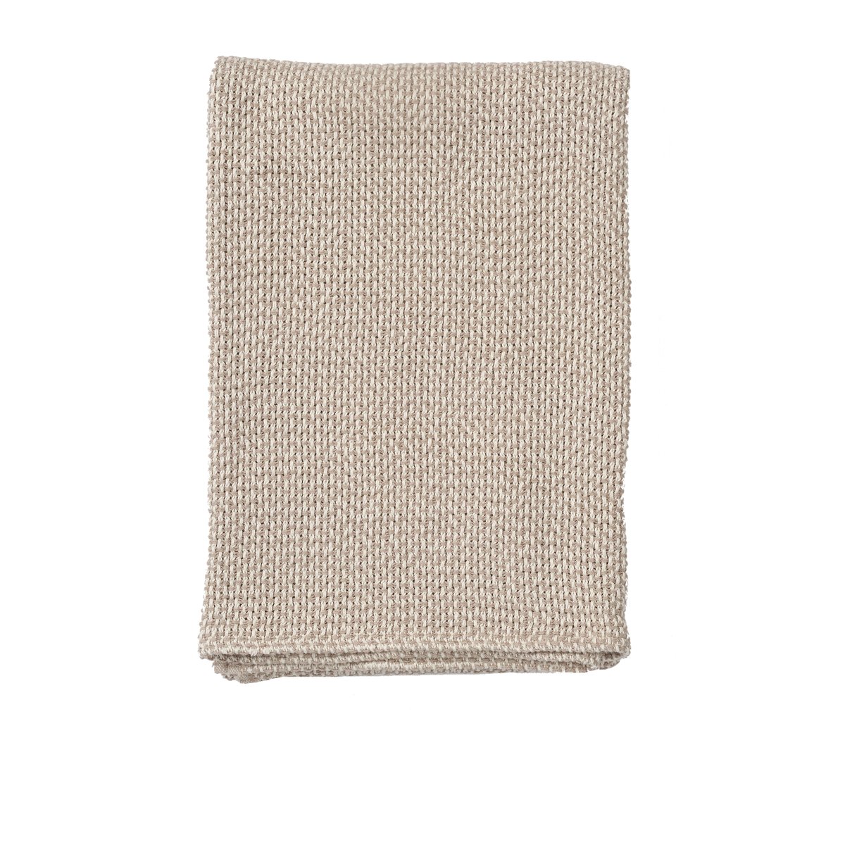 Klippan Yllefabrik Basket puuvillahuopa, 130 x 180 cm Beige