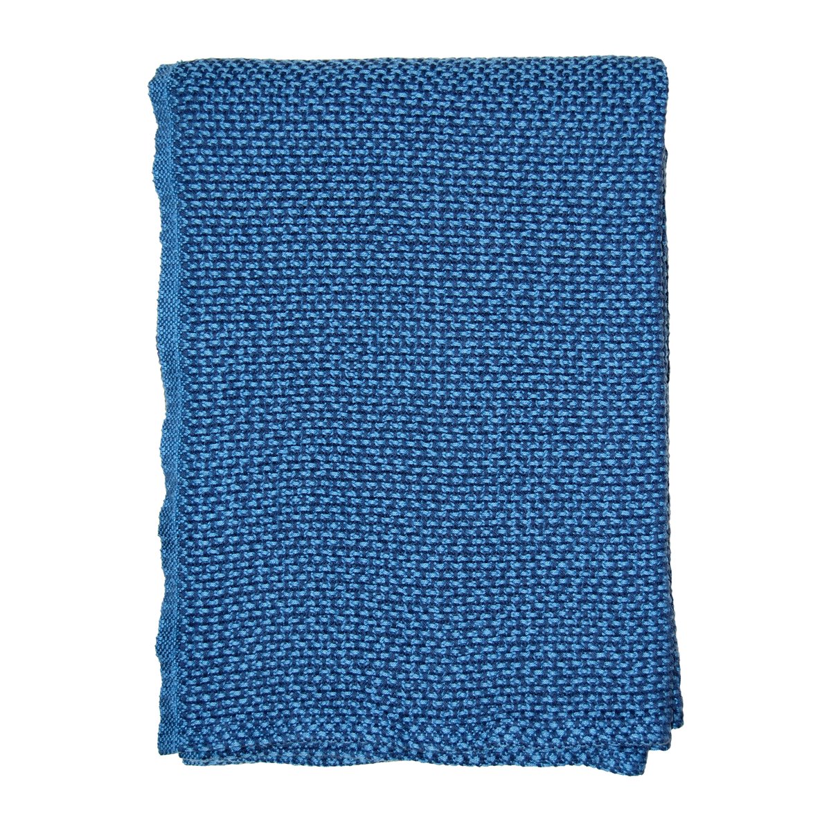 Klippan Yllefabrik Basket puuvillahuopa, 130 x 180 cm Sea blue (sininen)