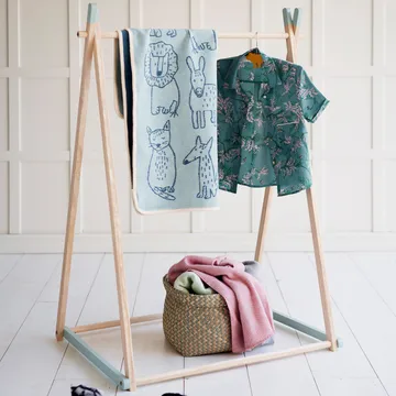 Buddies lasten huopa 70x90 cm - Sininen - Klippan Yllefabrik