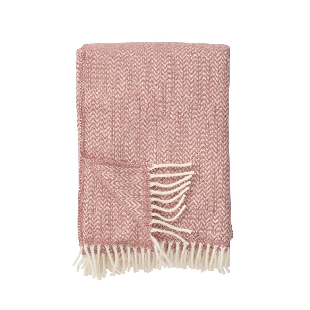 Klippan Yllefabrik Chevron villapeite nude | Skandinaavinen Sisustus | Villahuovat & Villaviltit | Beige