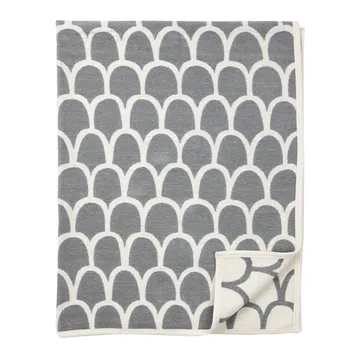 Feathers chenillehuopa - harmaa - Klippan Yllefabrik