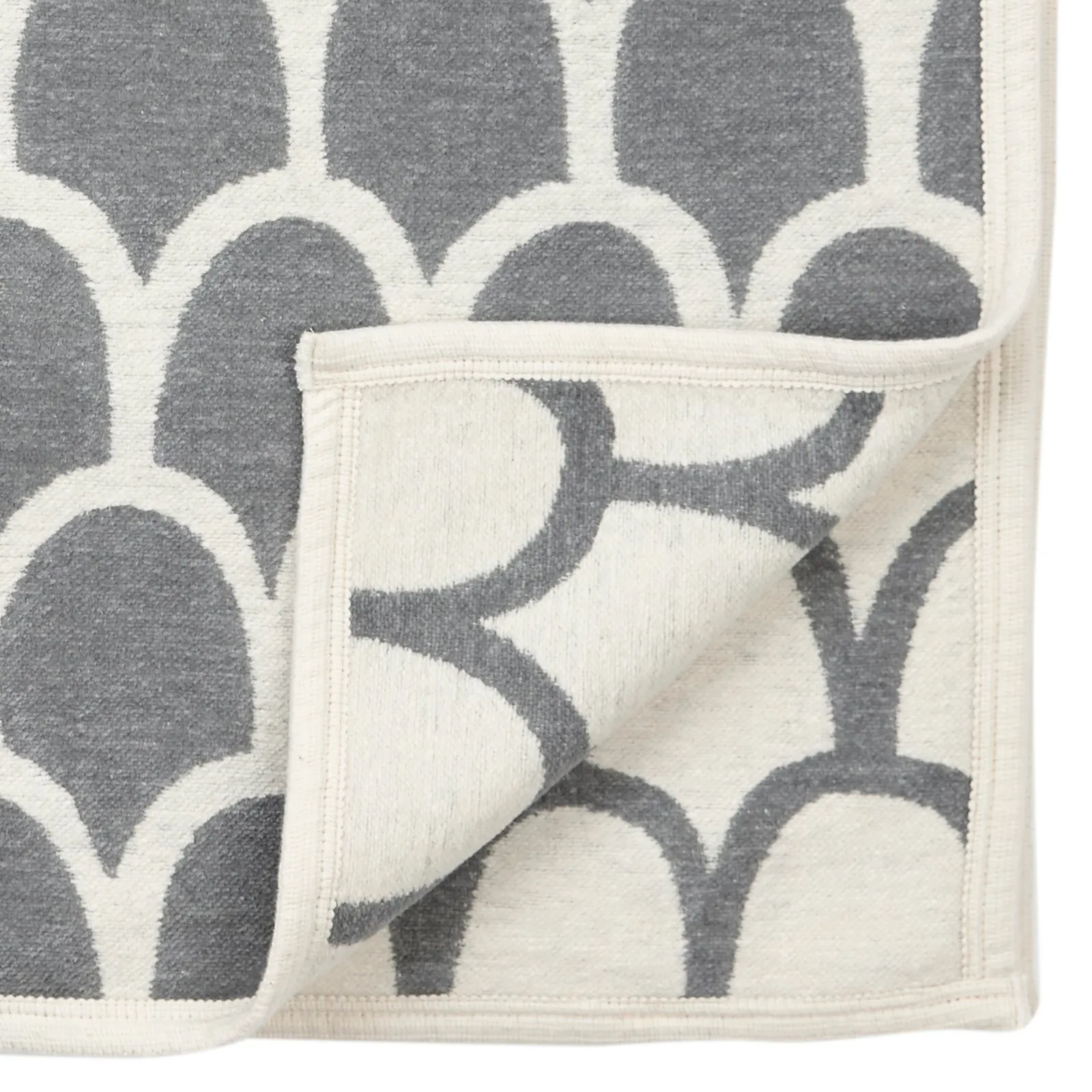 Feathers chenillehuopa, harmaa Klippan Yllefabrik