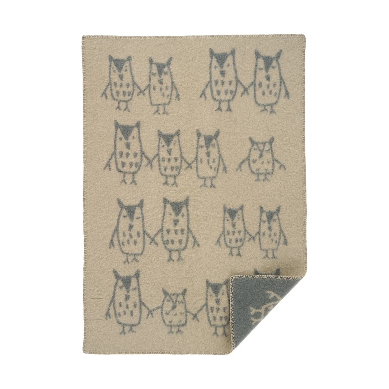 Klippan Yllefabrik Hand in hand lasten viltti 65x90 cm Greige