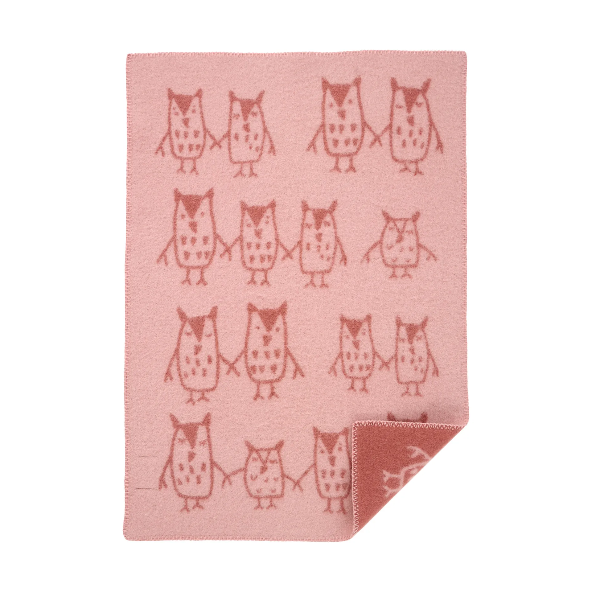 Hand in hand lasten viltti 65x90 cm, Ruusuinen ruskea Klippan Yllefabrik