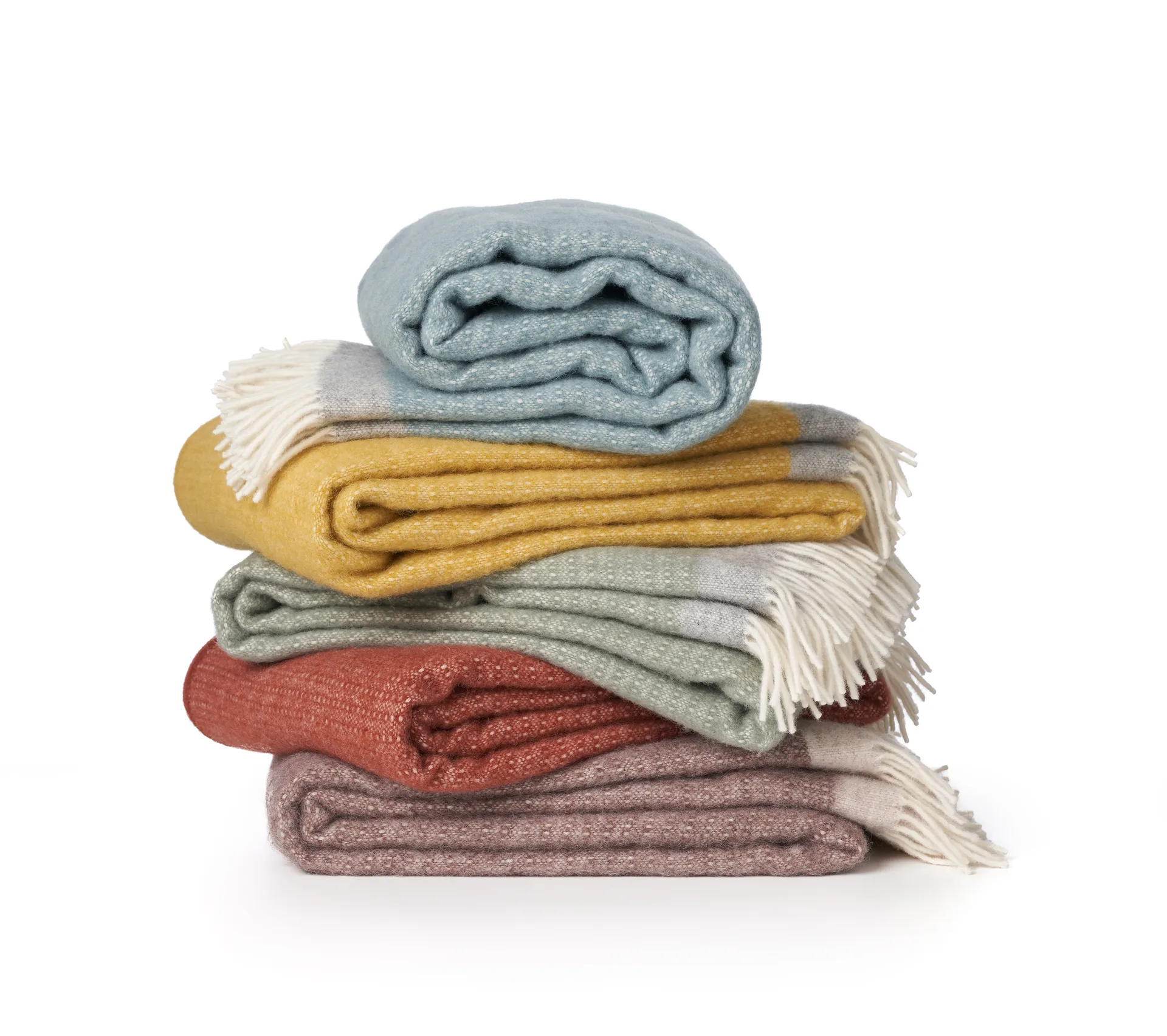 Harald villahuopa, 130 x 200 cm, Vihreä-harmaa Klippan Yllefabrik