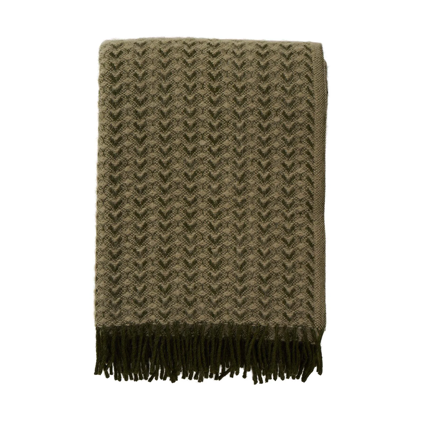 Ilse villapeitto 130x200 cm, Wood green Klippan Yllefabrik