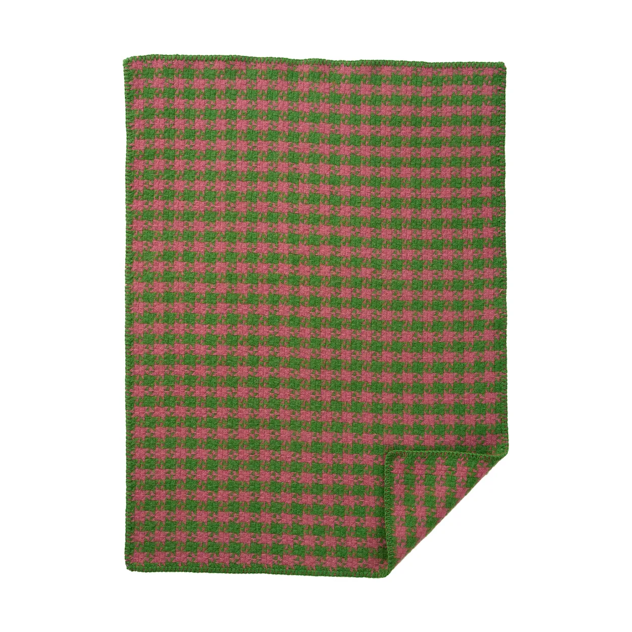 Klippan Yllefabrik Koirahammas lastenviltti 65x90 cm Vihreänpinkki