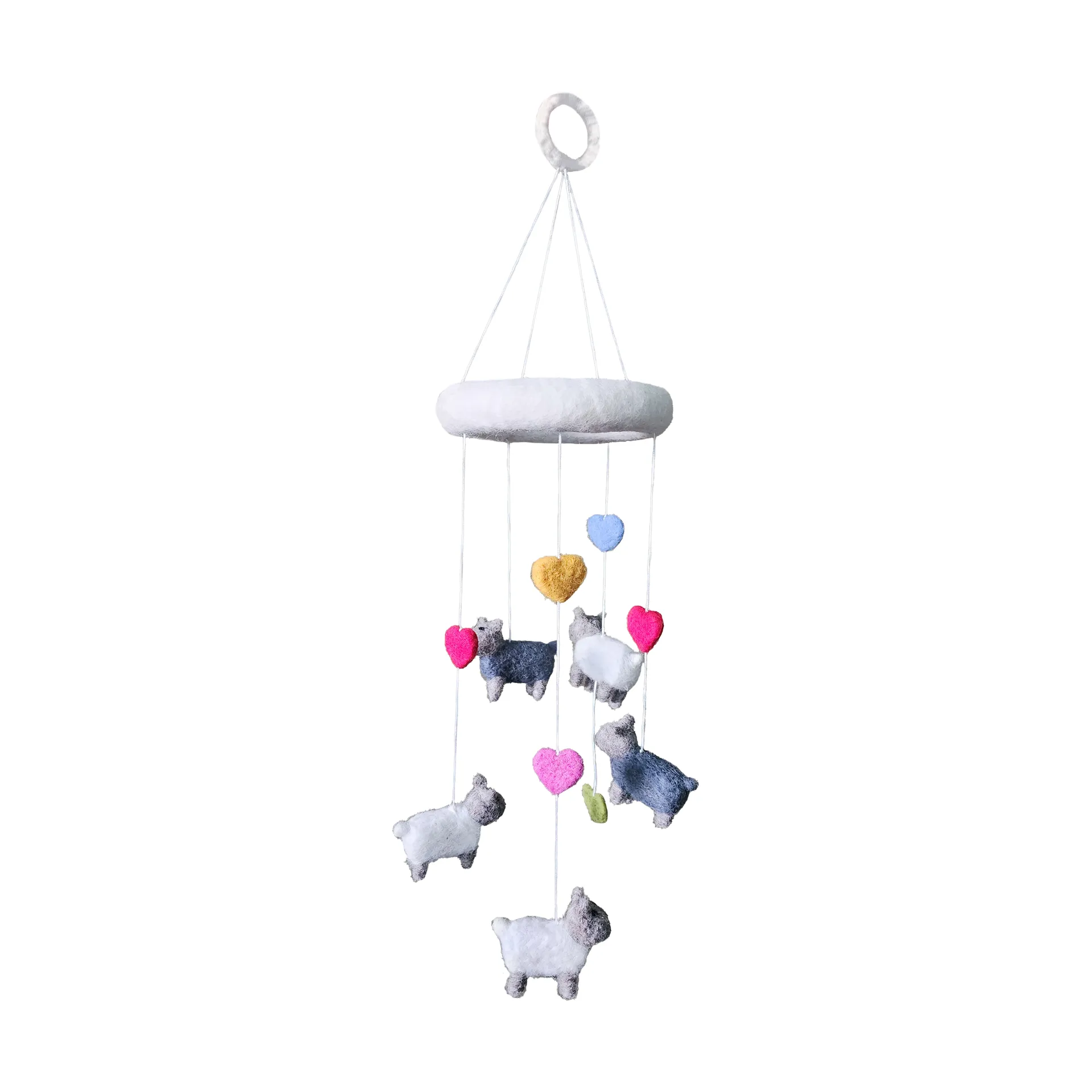 Lammas huovutettu mobile, 15x50 cm Klippan Yllefabrik