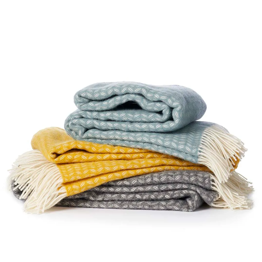 Leaf villahuopa, keltainen Klippan Yllefabrik