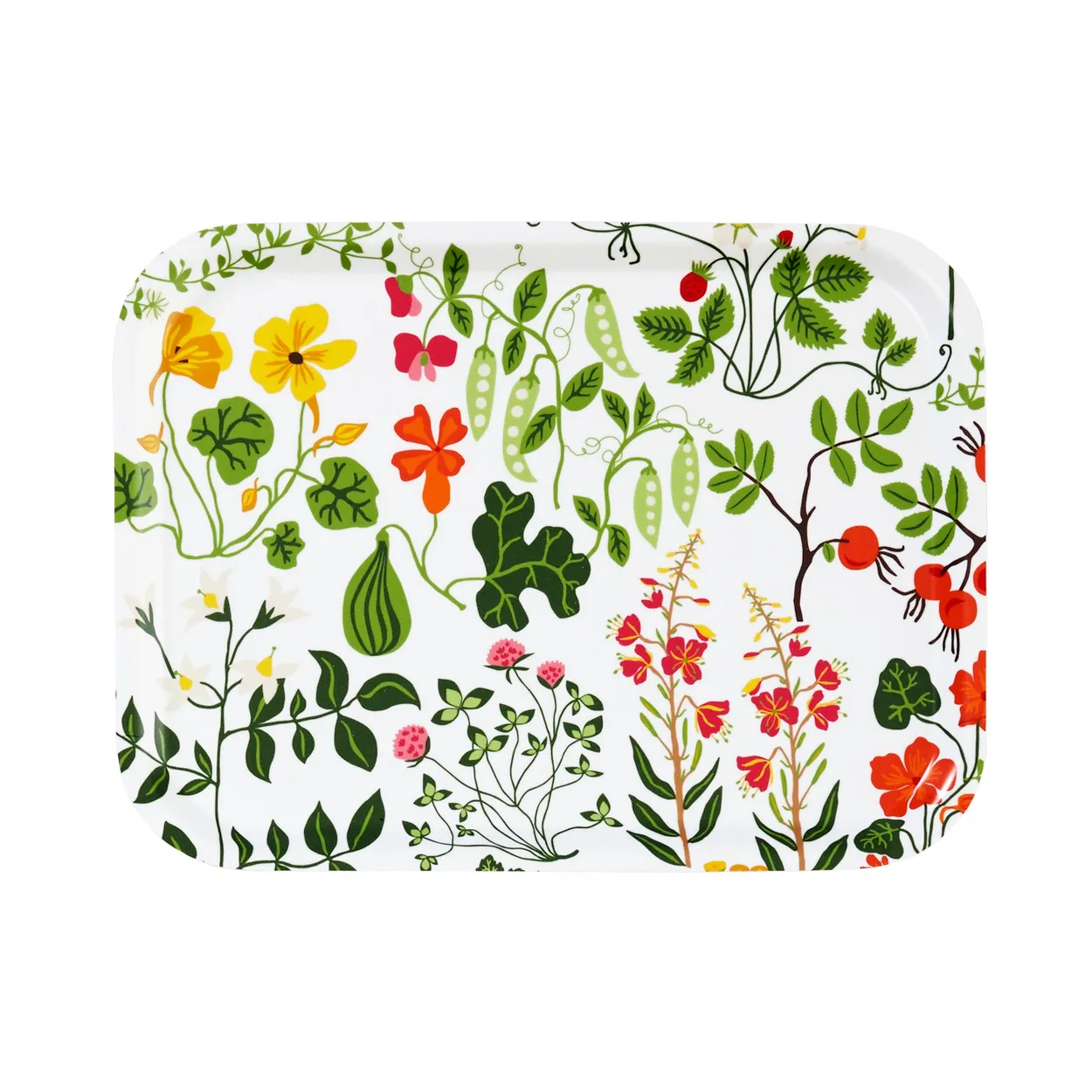 Klippan Yllefabrik Leksand tarjotin 20x27 cm valkoinen