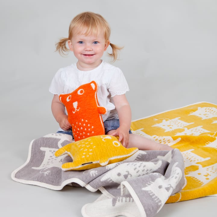 Little me -chenillehuopa, keltainen Klippan Yllefabrik