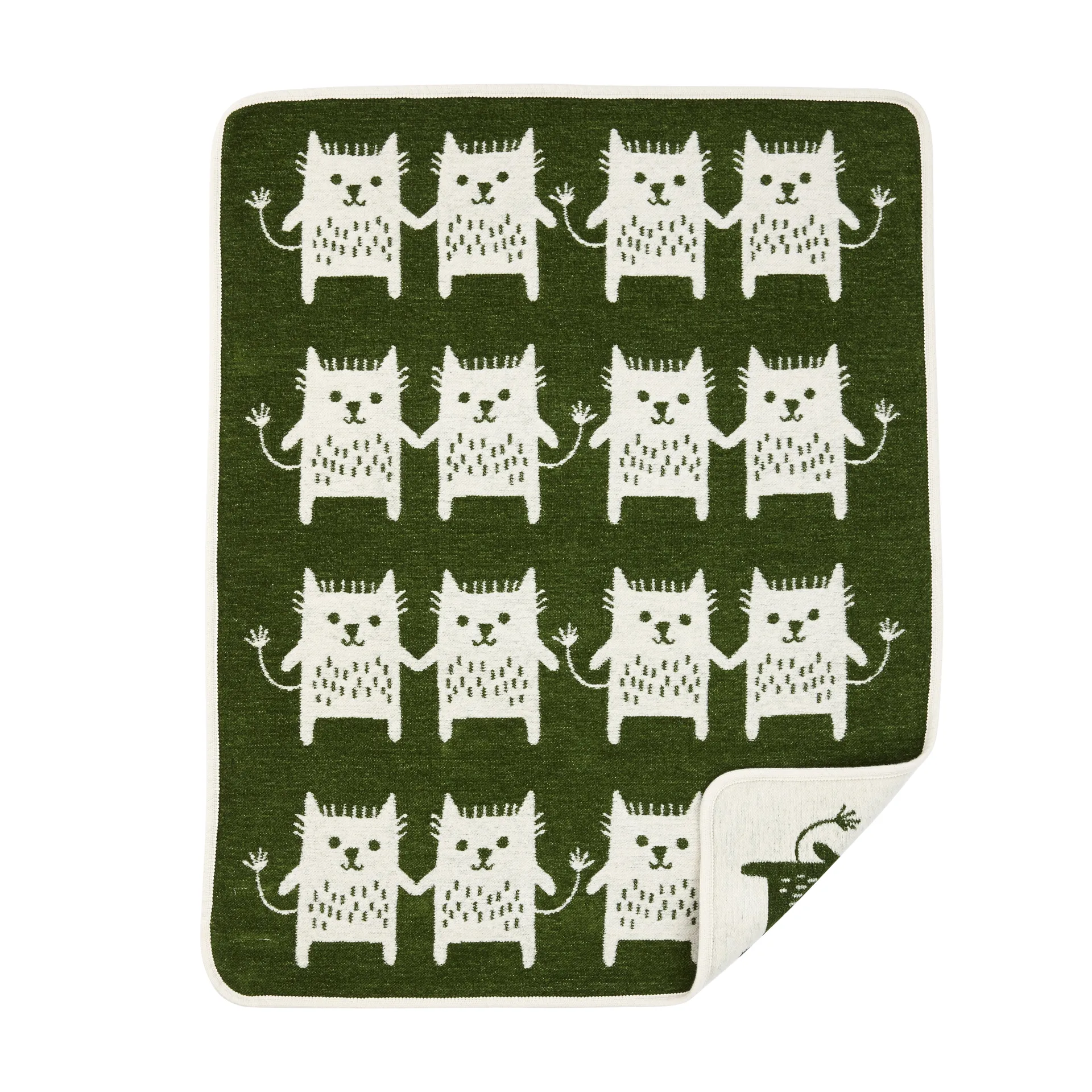 Little me -chenillehuopa, vihreä Klippan Yllefabrik