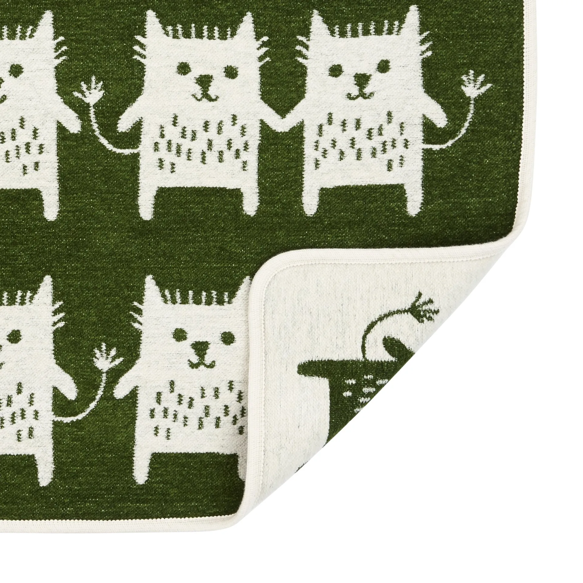 Little me -chenillehuopa, vihreä Klippan Yllefabrik