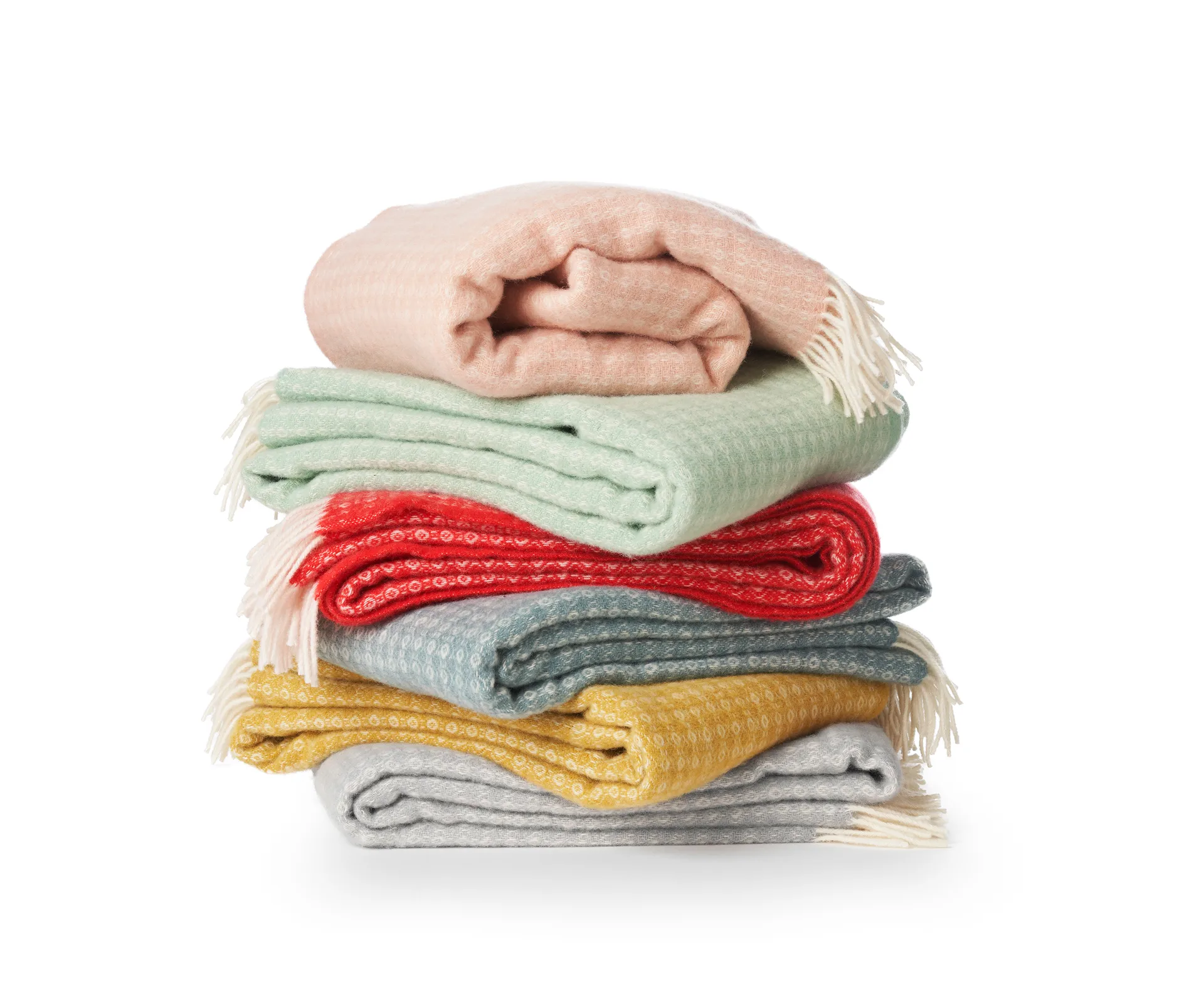 Loop villahuopa, 130 x 200 cm, Mustard (keltainen) Klippan Yllefabrik