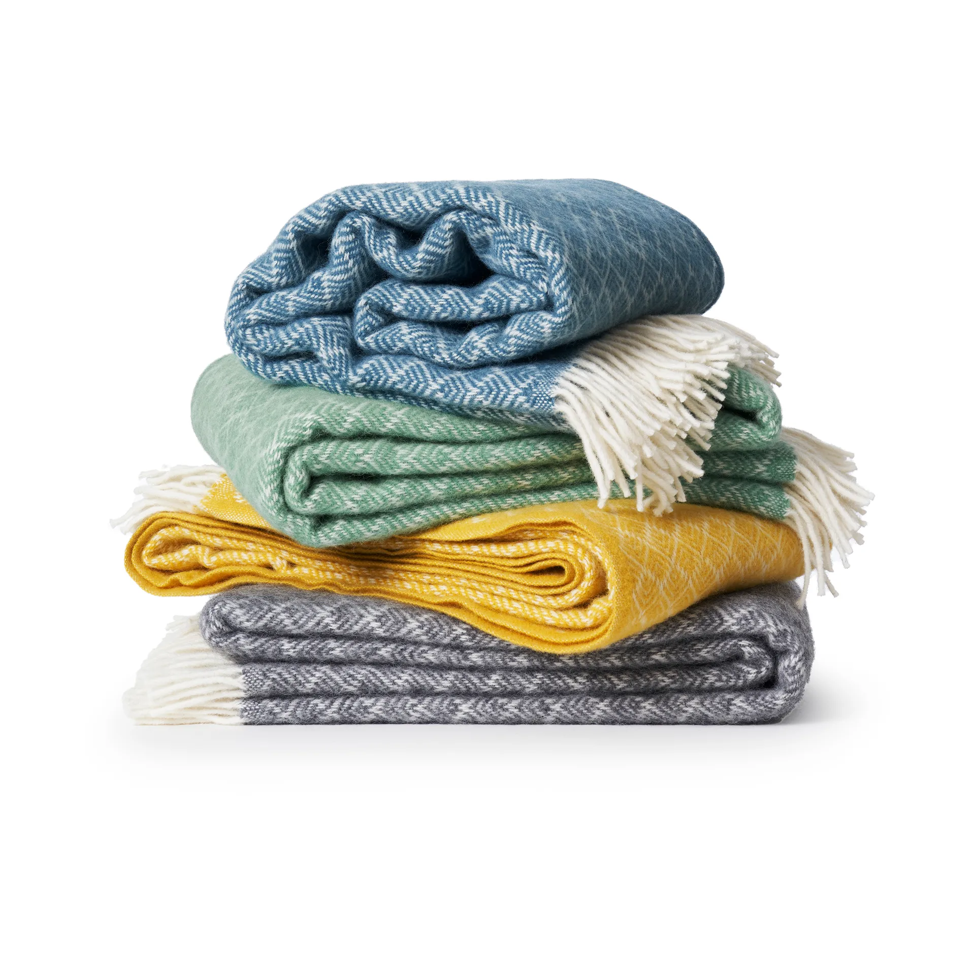 Pampas villahuopa 130 x 200 cm, Sininen Klippan Yllefabrik