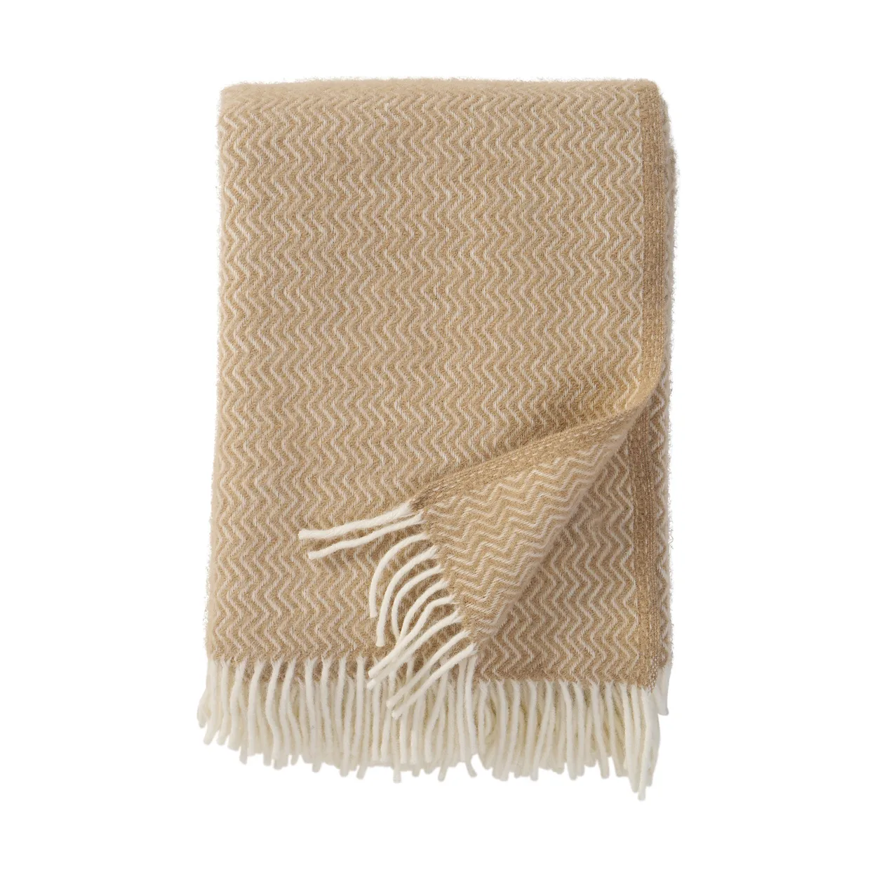 Klippan Yllefabrik Sorbet villapeitto 130x200 cm Hiekkaranta