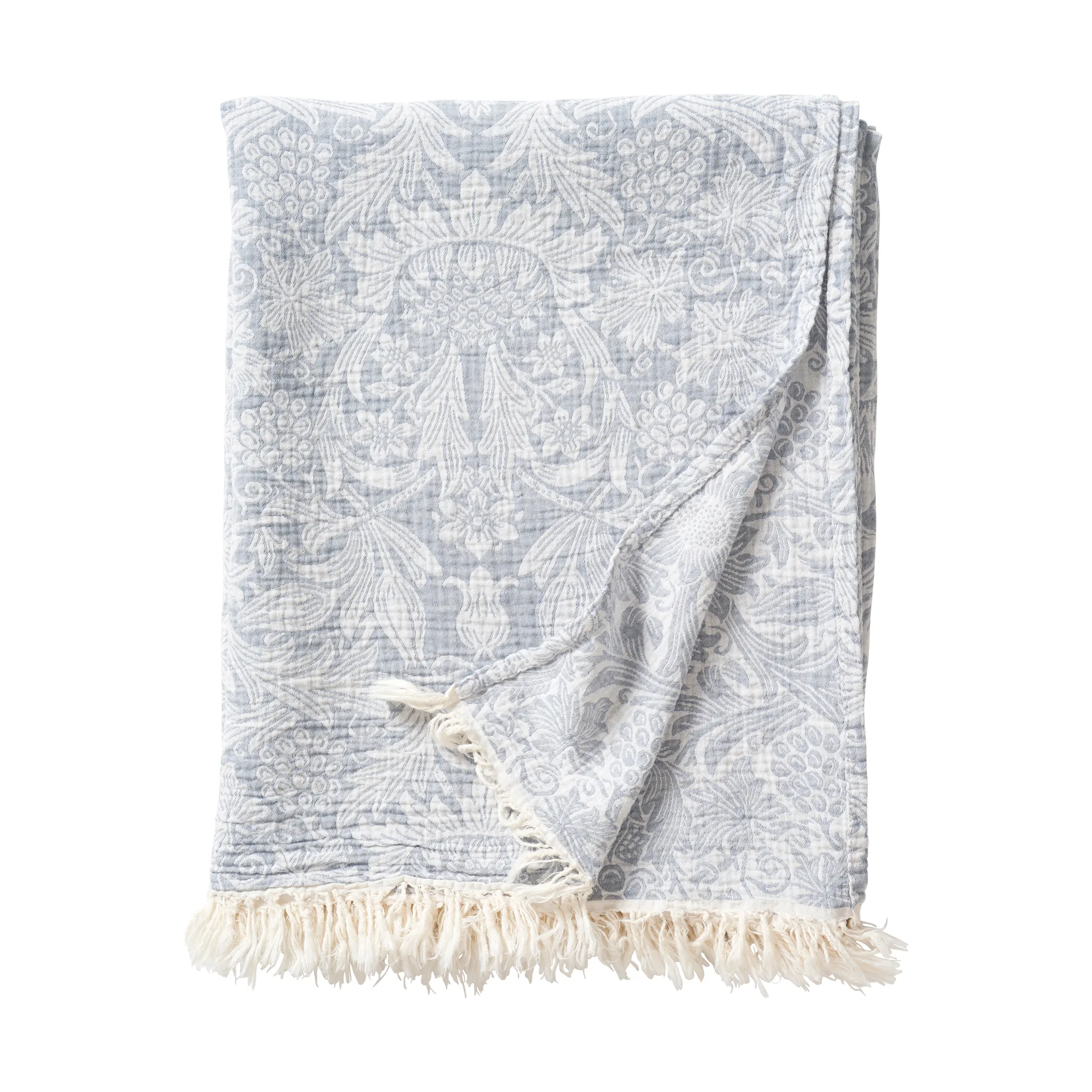 Sunflower puuvillahuopa 140 x 200 cm, Dark denim Klippan Yllefabrik