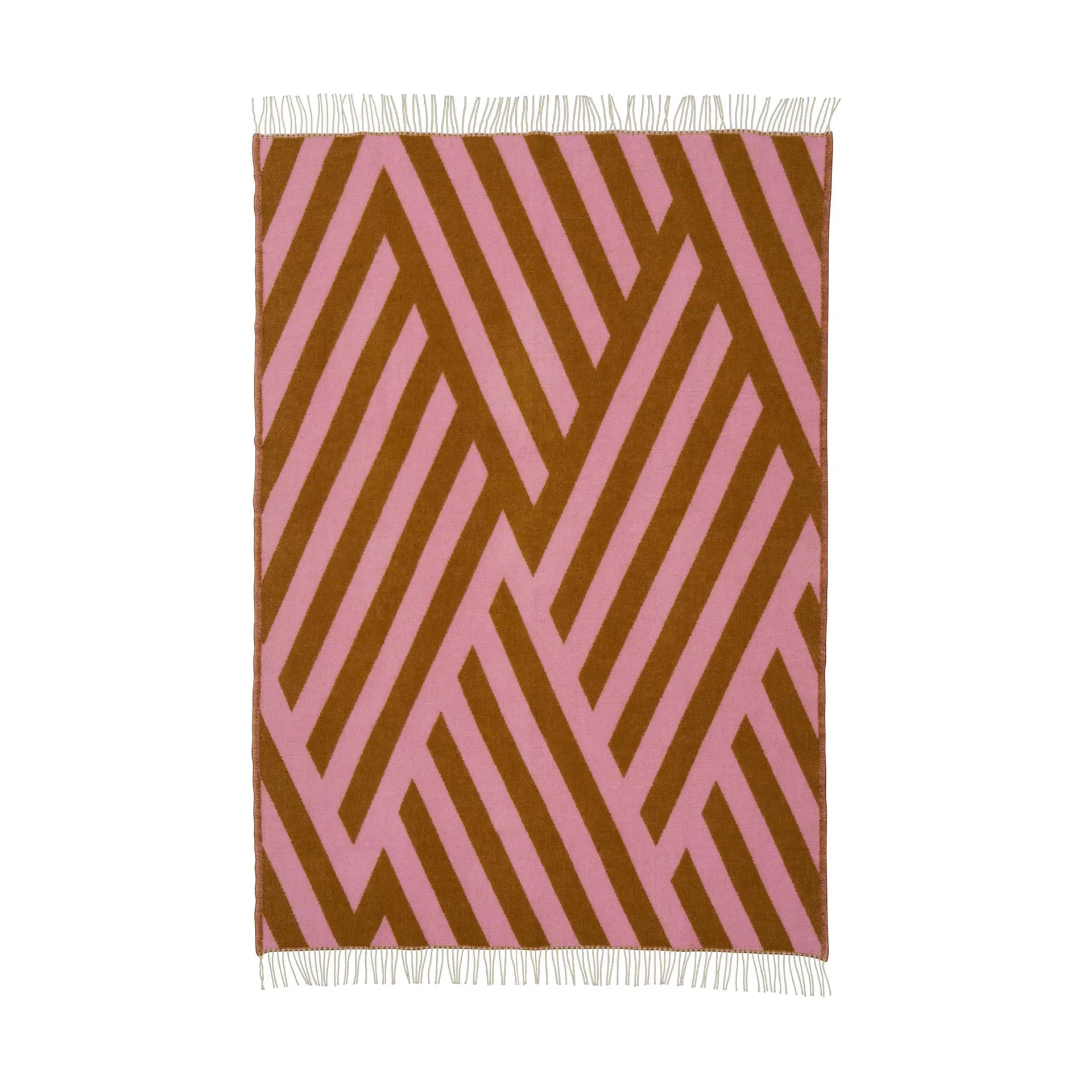 Tangent villahuopa 130x200 cm, Pink-karamelli Klippan Yllefabrik