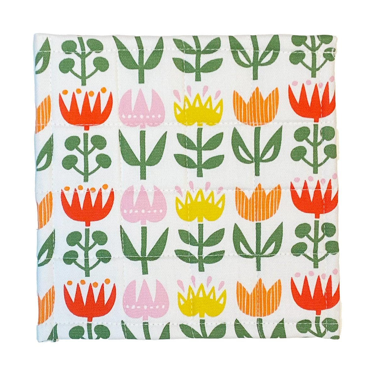 Klippan Yllefabrik Tulip patakinnas 20x20 cm Multi | Skandinaavinen Sisustus | Patalaput & Uunikintaat | Monivärinen