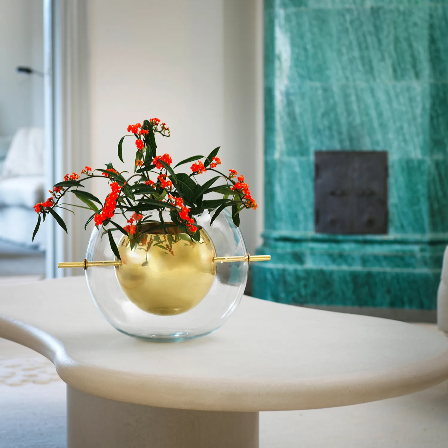 Alba pyöreä maljakko, Messinki KLONG