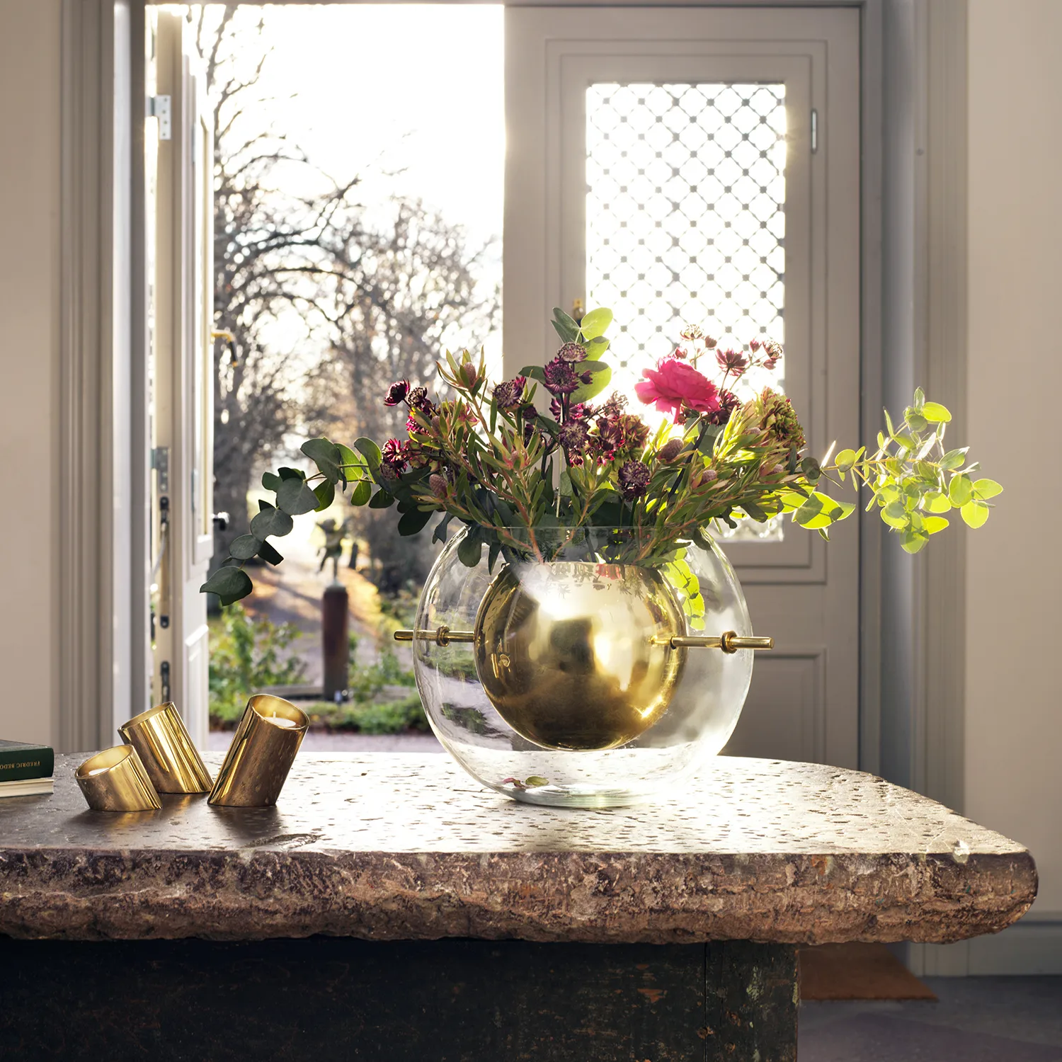 Alba pyöreä maljakko, Messinki KLONG