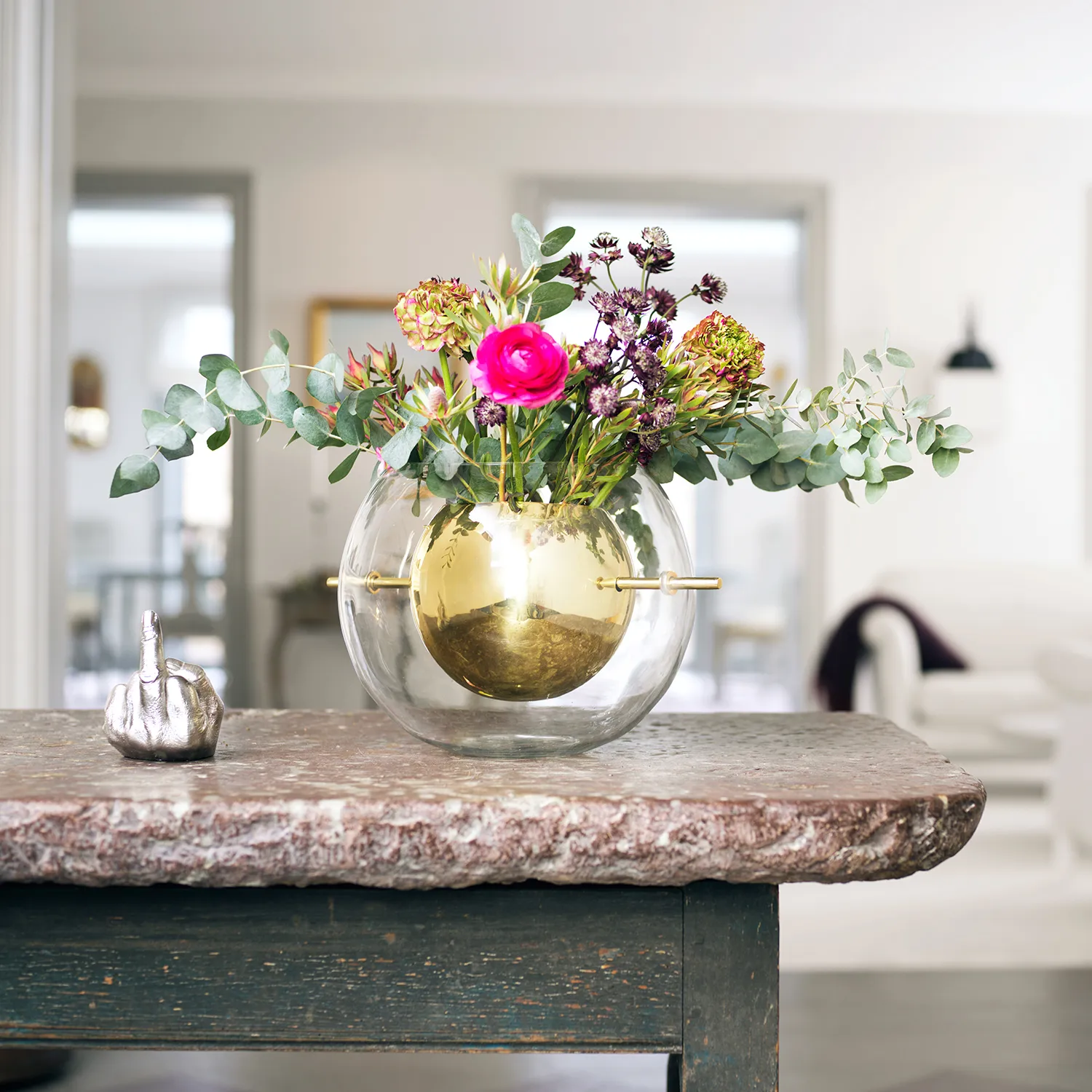 Alba pyöreä maljakko, Messinki KLONG