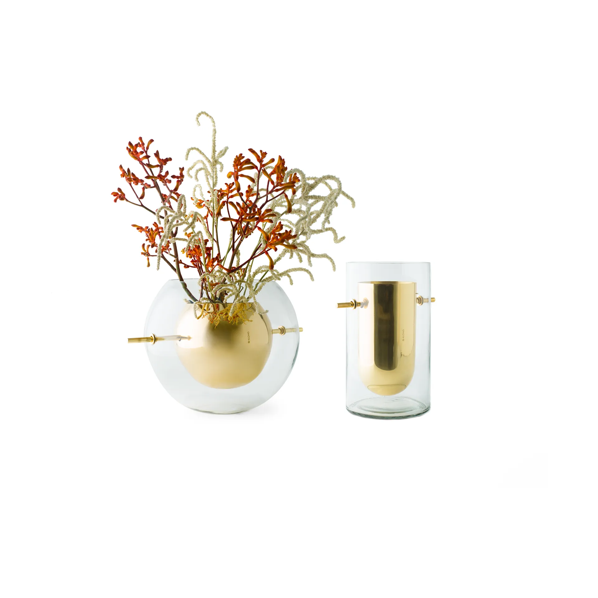 Alba pyöreä maljakko, Messinki KLONG