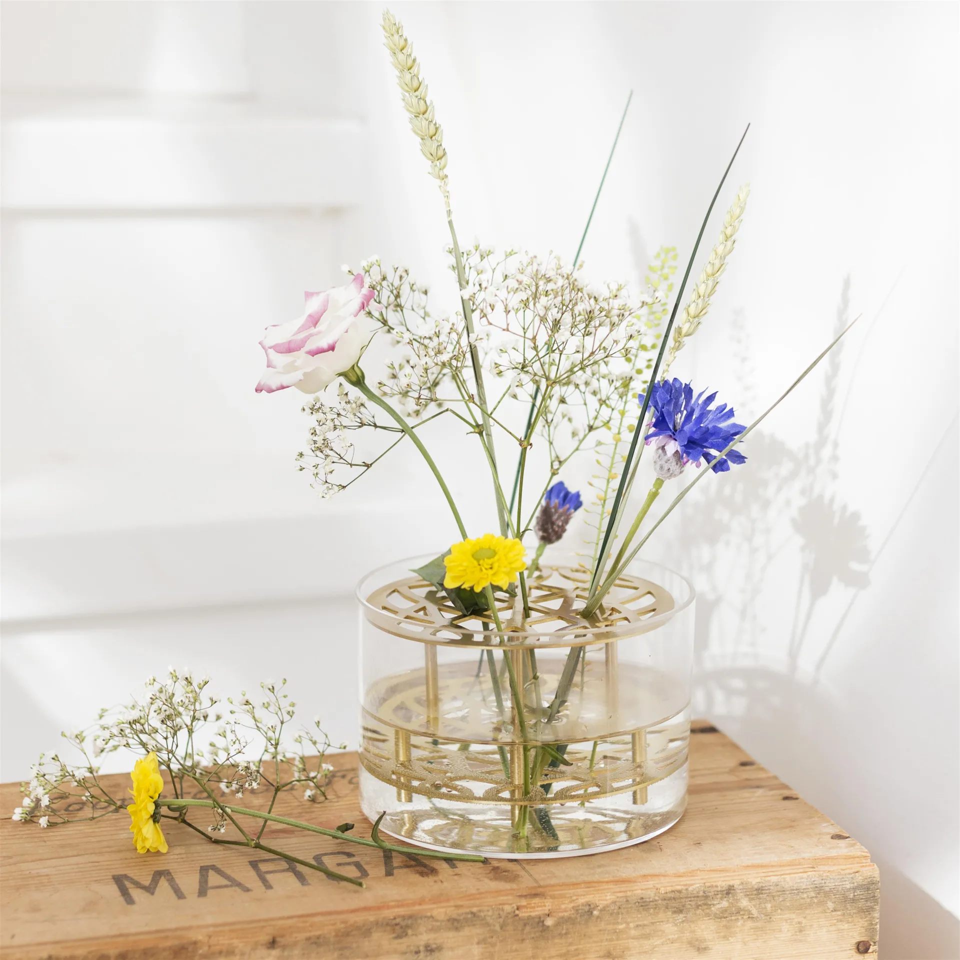 Äng maljakko, pieni, messinki KLONG