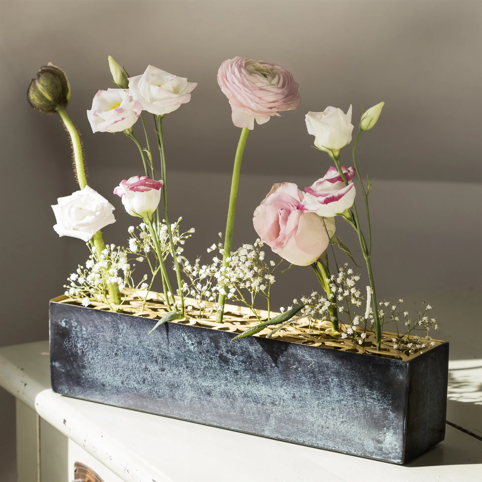 Äng maljakko, suorakulmainen, sininen KLONG