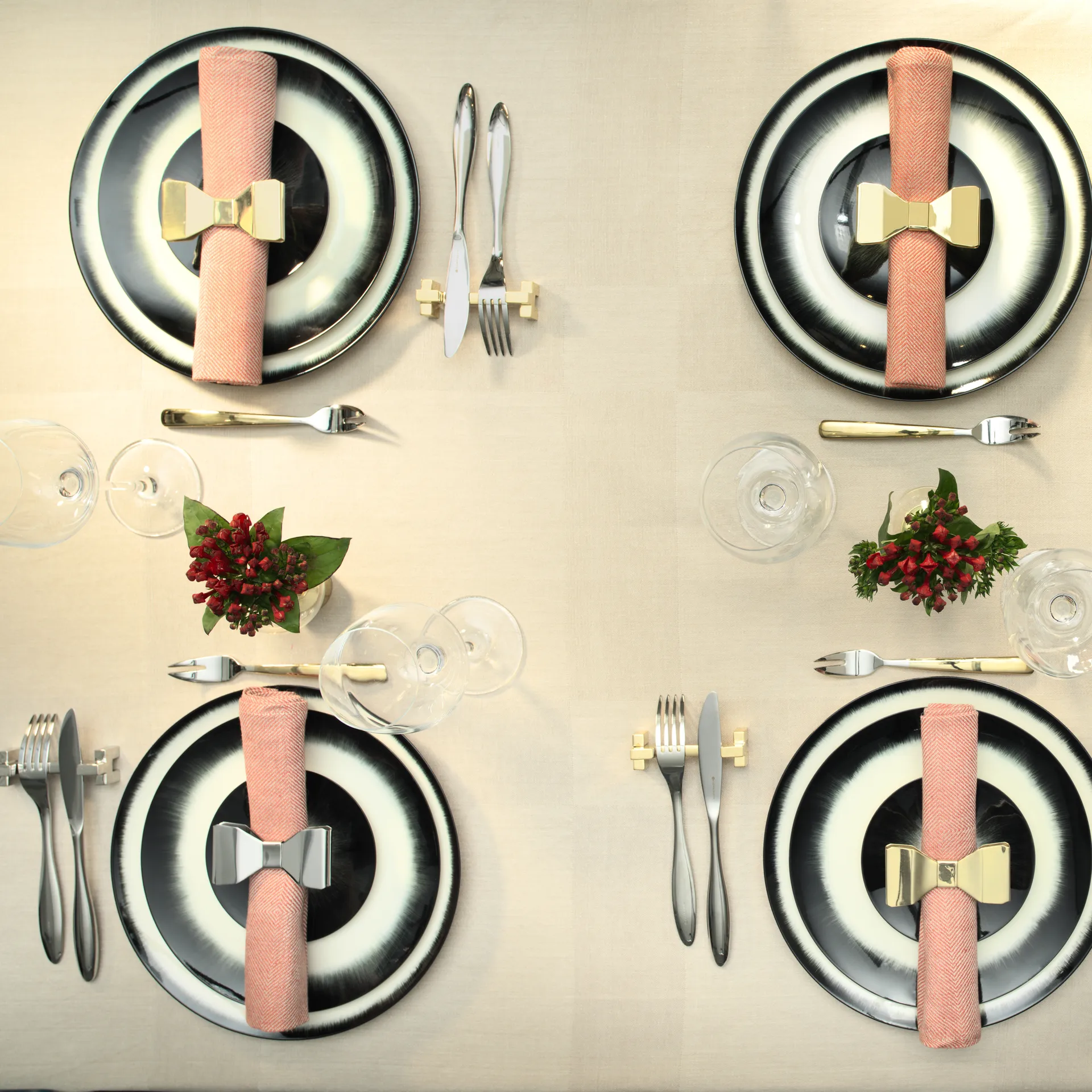 Bowie servettirengas 2-pakkaus, Messinki KLONG