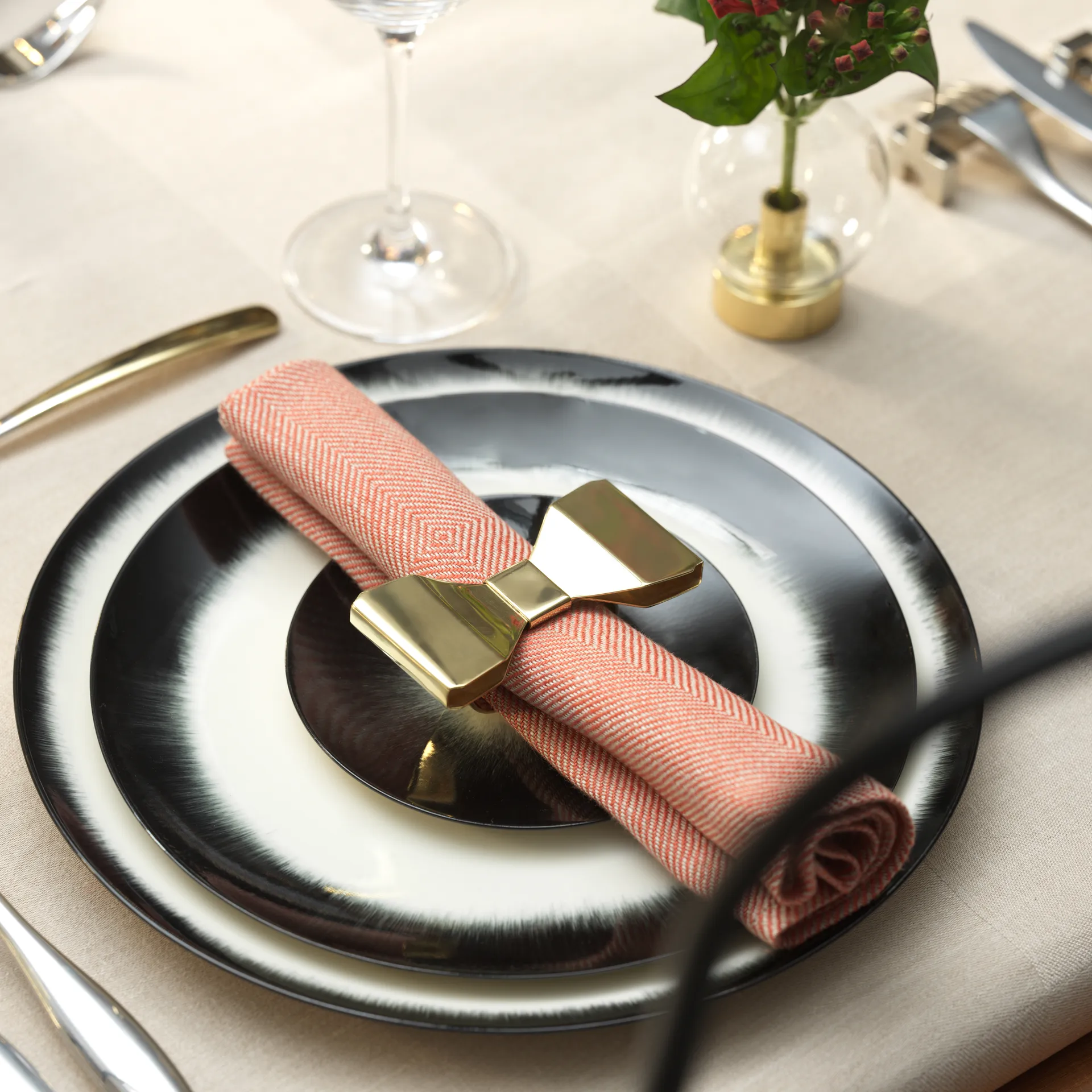 Bowie servettirengas 2-pakkaus, Messinki KLONG