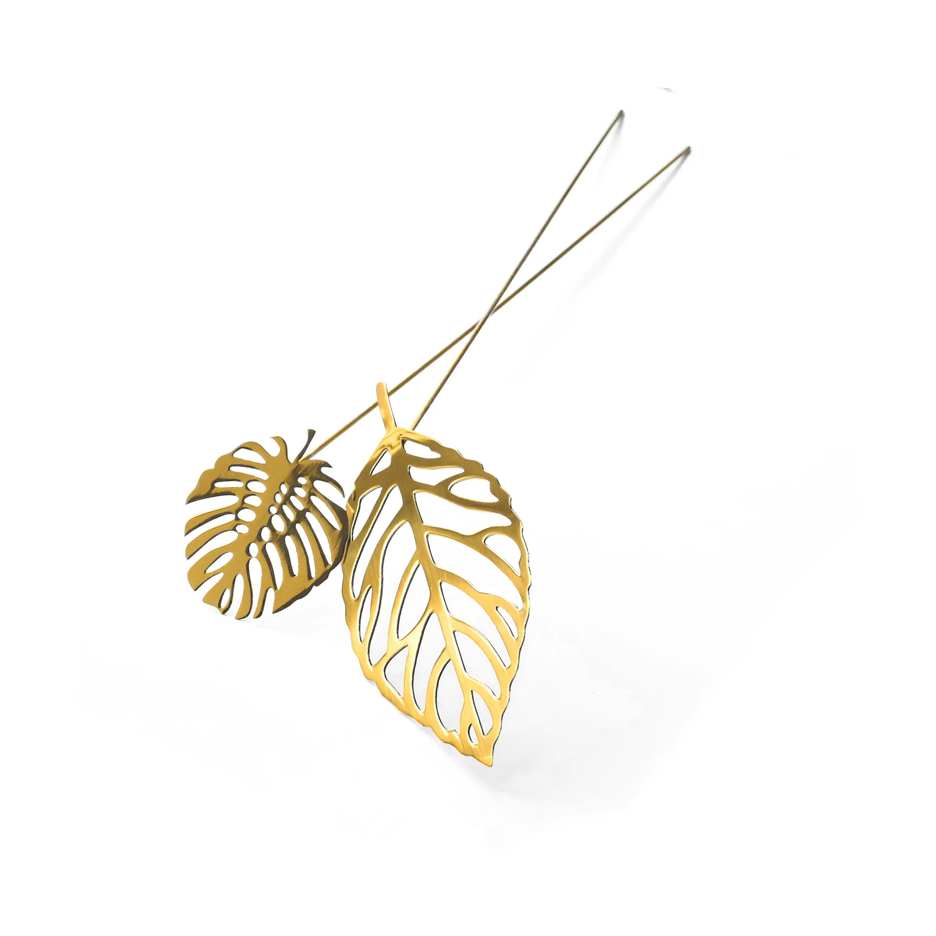 Brass leaves koristeet 2-pack, Wood KLONG