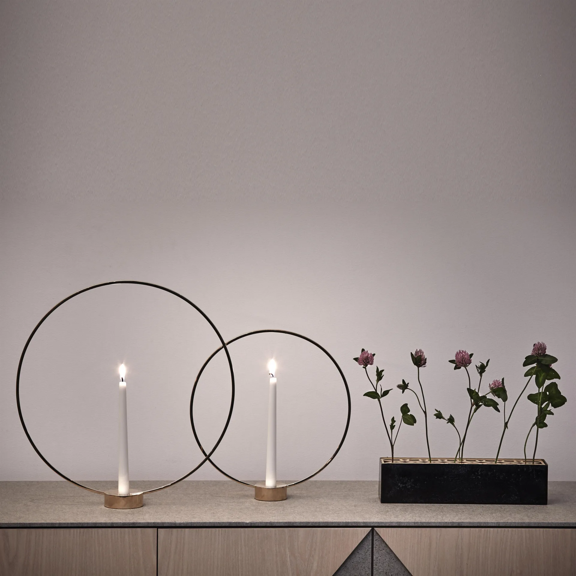 Gloria kynttilänjalka, pieni, messinki KLONG