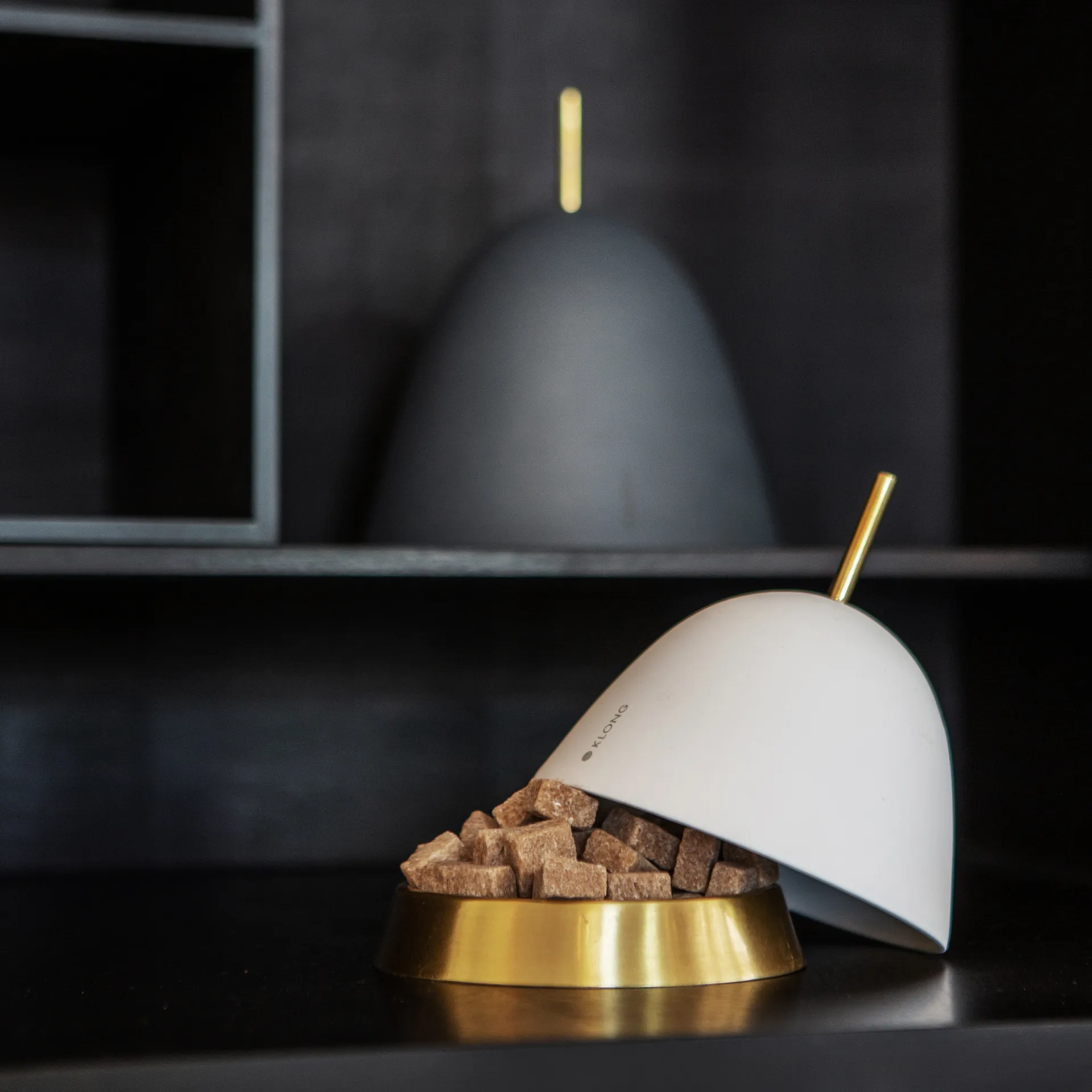 Gömma säilytysrasia small 12 cm, Valkoinen-messinki KLONG